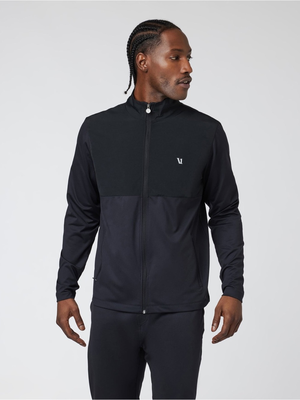 Vuori NWT Men’s Sunday element track jacket. Black. Size L.